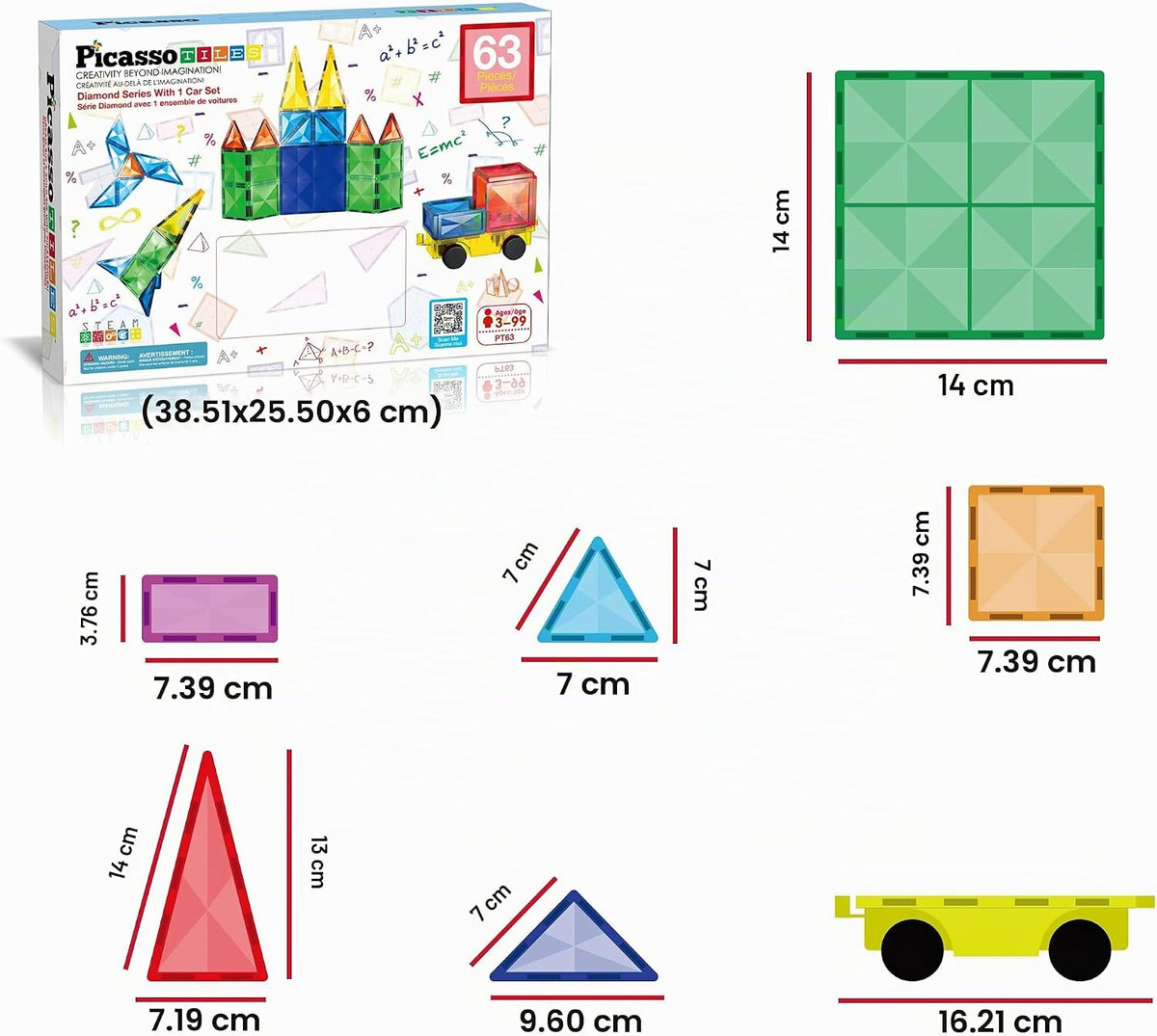 PICASSOTILES VEHICLE BASE BUILDING BLOCK SET