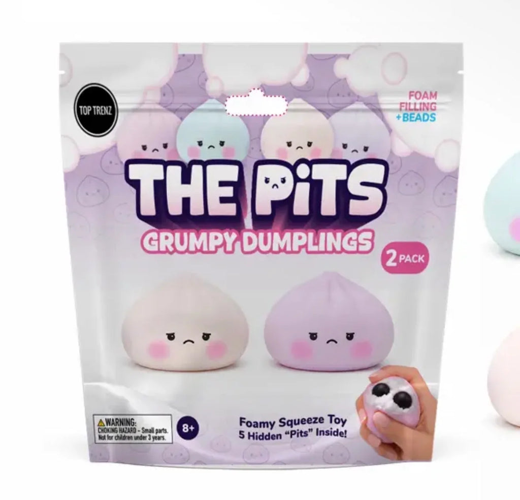 THE PITS - GRUMPY DUMPLING SENSORY SQUISHIES (2-PACK)