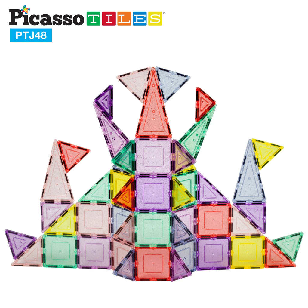 PICASSOTILES PASTEL GLITTER MAGNETIC  BUILDING SET
