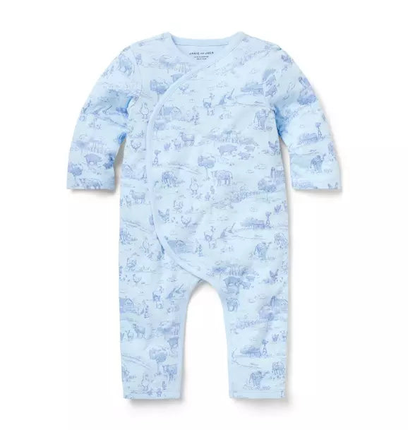 BLUE FARM TOILE KIMONO