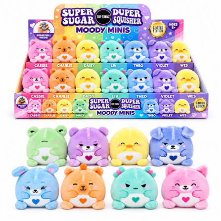 SUPER DUPER SUGAR SQUISHERS - MOODY MINI PLUSH